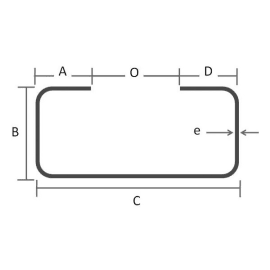Tubes rectangulaires ouverts photo du produit