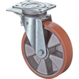 Roulette orientable avec frein avec blocage Ø125mm cap 300kg photo du produit