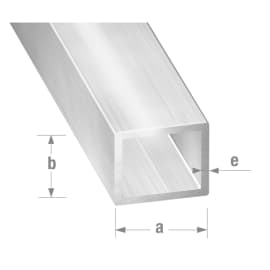Tube rectangulaire aluminium anodisé photo du produit