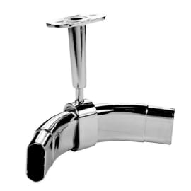 Suspension d'angle ovale pour tube 30 x 15 mm - Chromé photo du produit