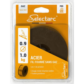 Fil MIG acier fil fourré sans gaz Ø0,9 mm photo du produit
