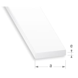 Profilé plat PVC blanc photo du produit