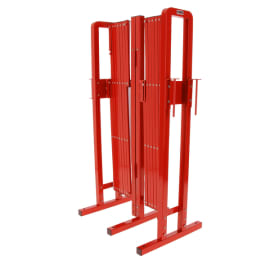 Barrière extensible acier 4 m rouge/blanc photo du produit