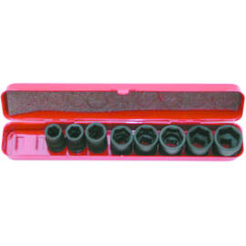 Coffret 8 douilles à chocs 1/2" 13-24 mm photo du produit