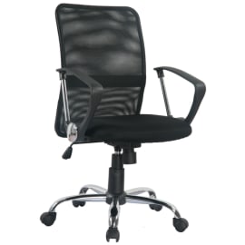 Fauteuil de bureau avec dossier filet - Noir photo du produit