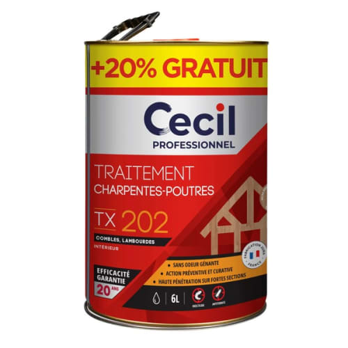 Traitement poutres charpentes TX202 - 6 l photo du produit image_1 L