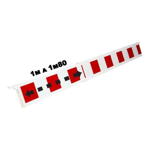 Barrière télescopique 1 m à 1.80 m rouge/blanc type k2 photo du produit image_1 L
