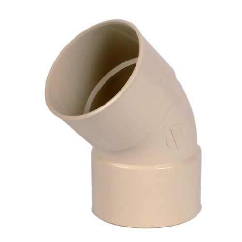 Coude femelle-femelle 45° Ø 80 mm sable photo du produit image_1 L