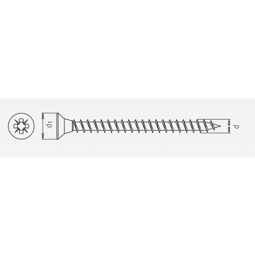 Vis R2 tête fraisée à empreinte Pozidriv FT Ø 4,5 x 30 mm photo du produit image_2 L