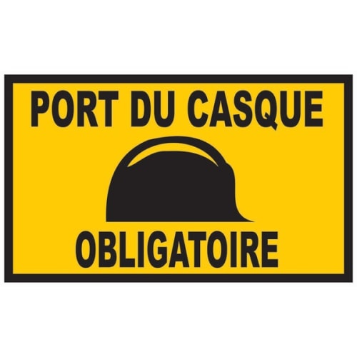 Panneau 330 x 200 mm "port du casque obligatoire" photo du produit image_1 L