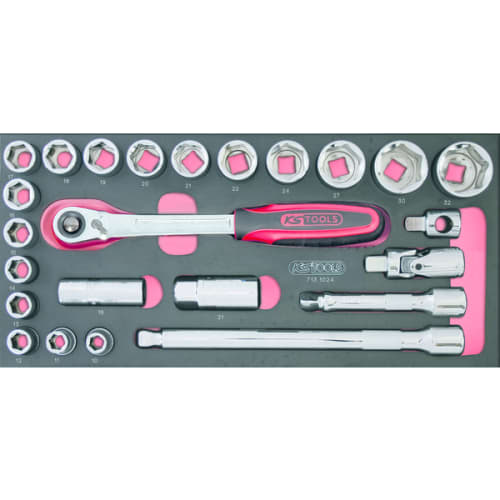 Module servante - Cliquet et douilles 1/2" photo du produit image_1 L