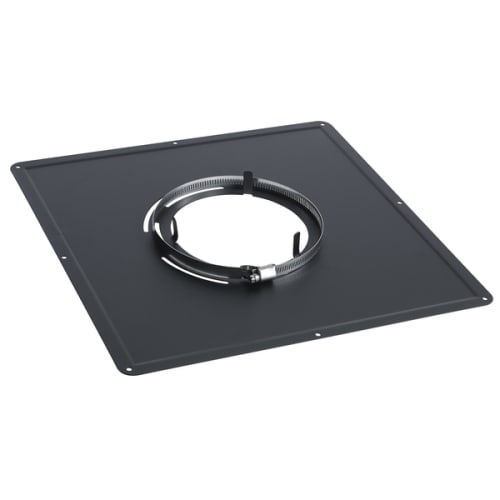 Plaque de propreté 400 x 400 noire Ø 125 mm photo du produit image_1 L