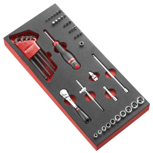 Module mousse cliquet douilles 1/4'' photo du produit image_1 L