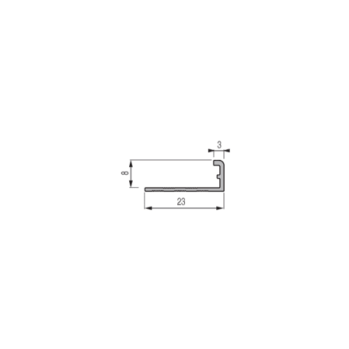 Arrêt de cornière PVC 8 mm blanc 2.5 m photo du produit image_1 L