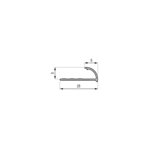 Quart de rond ouvert PVC blanc 8 mm photo du produit image_1 L