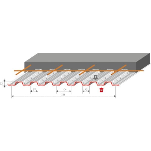 Plancher collaborant PCB 60 0.75MM 828MM photo du produit image_1 L