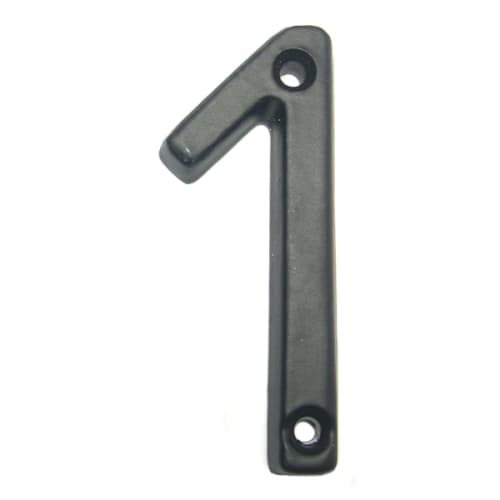 Chiffre 0 petit baton aluminium noir 2 vis 60 x 40 mm photo du produit image_1 L
