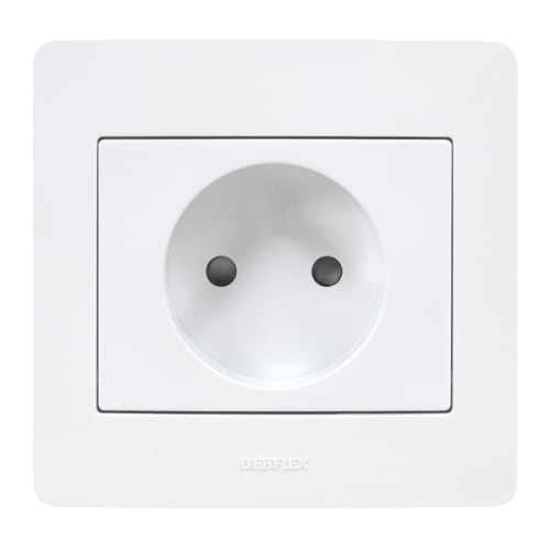 Prise 2P DIAM2 blanc photo du produit image_1 L