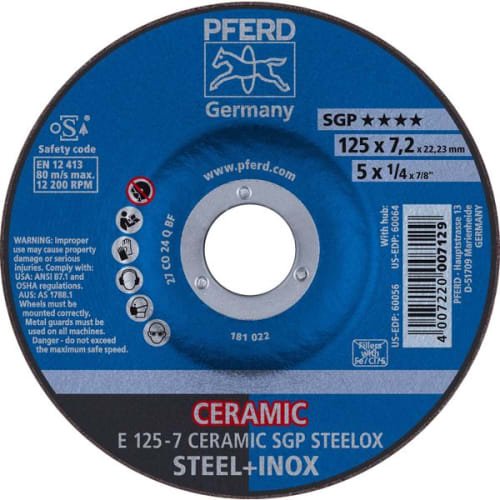 Disque à ébarber E 125-7 CERAMIC SGP STEELOX photo du produit image_1 L
