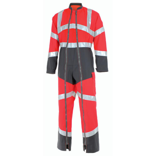 Combinaison 2 ZIP SAFE XP rouge/gris T3 photo du produit image_1 L