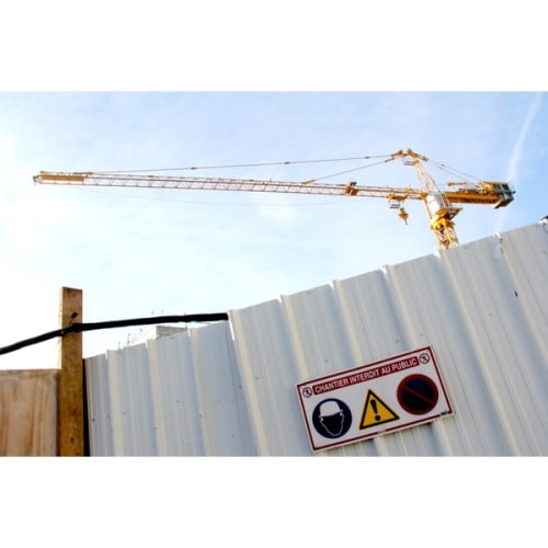 Palissade de chantier RAL 9010 2 m photo du produit image_1 L