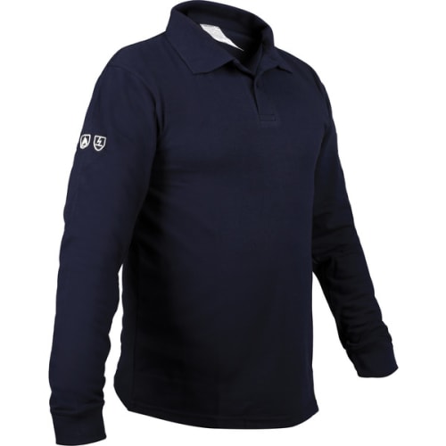 Polo manches longues marine multirisques TS photo du produit image_1 L