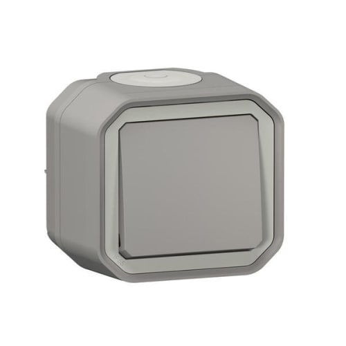 Interrupteur ou Va-et-Vient 10 A 230 V PLEXO gris photo du produit image_1 L