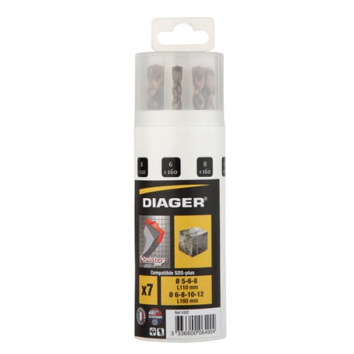 Coffret 7 pces Twister Plus L110 Ø56-8 L160 Ø6-8-10-12 photo du produit image_1 L