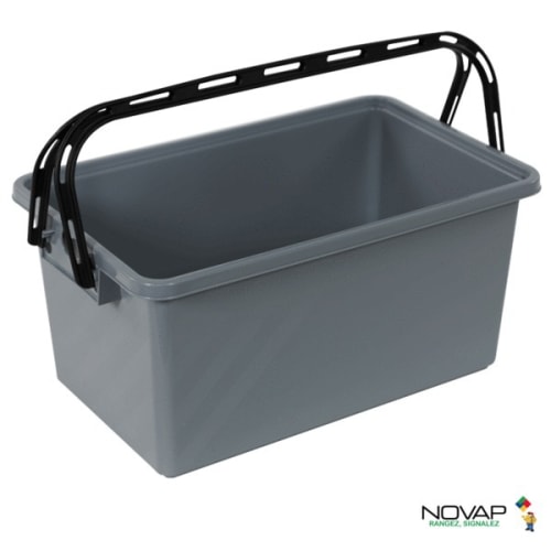 Bac universel 17L gris + anses noires photo du produit image_1 L