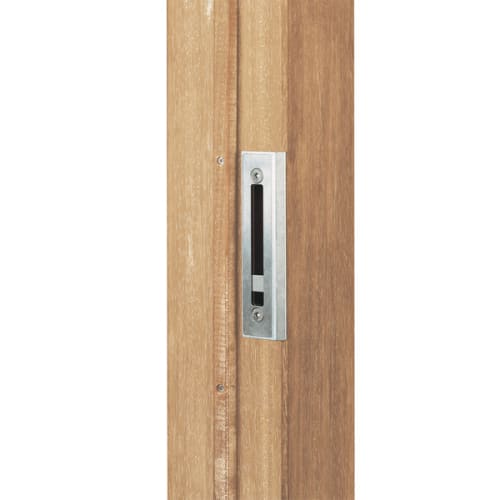 Gâche en inox pour serrure à encastrer de portail bois photo du produit image_1 L