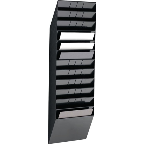 Porte-prospectus H1040xl348xP95mm nb compartiments 12 noir photo du produit image_1 L