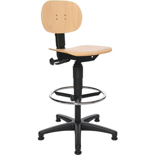 Chaise d’atelier pivotante Tec 11 patins + anneau de pied photo du produit image_1 L