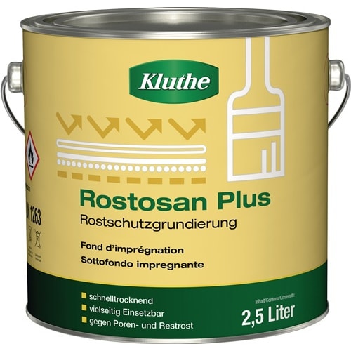 Primaire antirouille Rostosan Plus brun rouge 2500 ml boîte photo du produit image_1 L