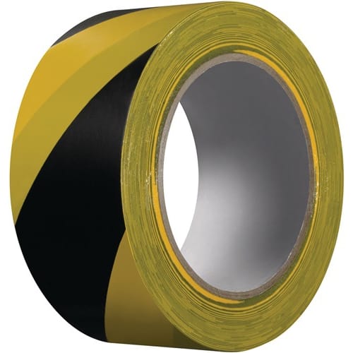 Ruban signalisation 339 PVC noir/jaune L33m l50mm photo du produit image_1 L