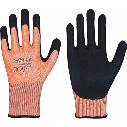 Gants protection coupures Solidstar 1683 T10 orange/noir photo du produit image_1 L