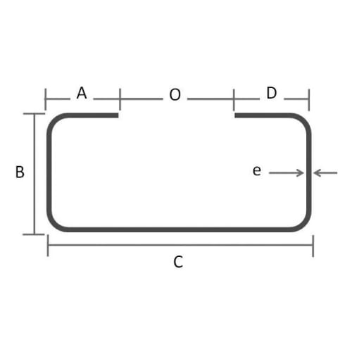 Tube rectangulaire S235 JR 7,5 x 15 x 30 x 1,5/15 photo du produit image_1 L