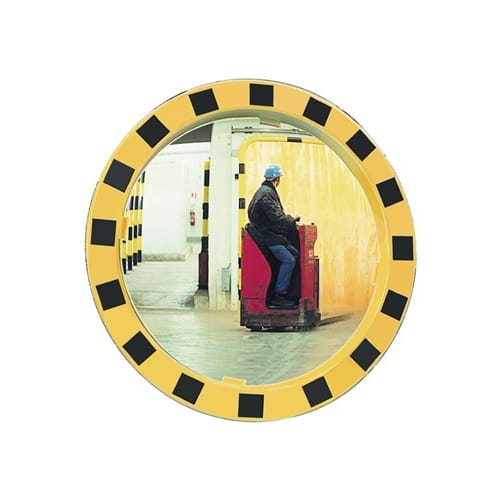 Miroir sécurité/circulation D.600mm plastique, jaune/noir photo du produit image_1 L