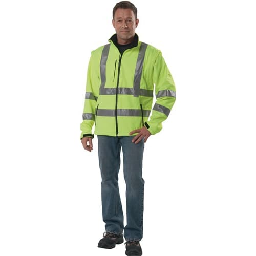 Veste softshell signalisation TL jaune 96% PES/4% EL photo du produit image_1 L