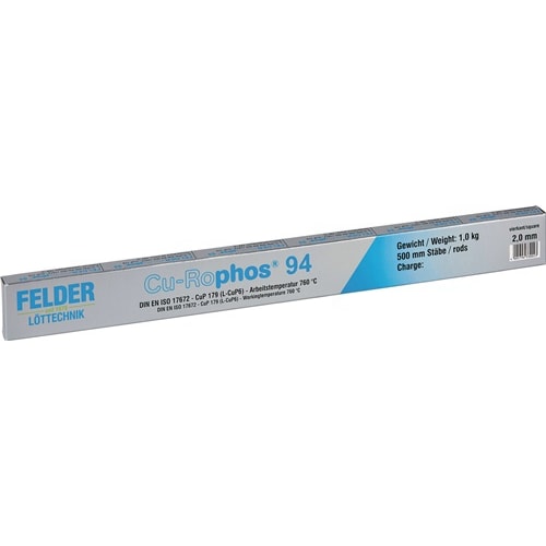 Fil d'apport de brasage fort en cuivre Cu-Rophos® CP203 Cu94 P6 photo du produit image_1 L