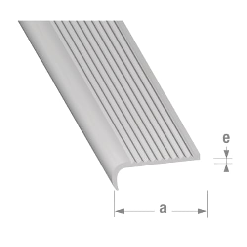 Nez de marche arrondi 40 x 14 x 2 mm - Aluminium brut photo du produit image_1 L