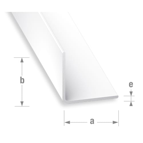Cornière égale 7 x 7 x 1 mm - PVC blanc photo du produit image_1 L