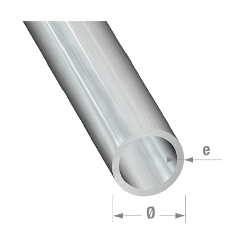 Tube rond Ø6 x 1 mm - Aluminium brut photo du produit image_1 L