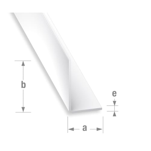 Cornière inégale 10 x 20 x 1 mm - PVC blanc photo du produit image_1 L