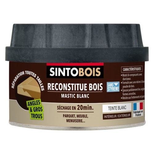 Mastic reconstitue bois angles et gros trous - Blanc photo du produit image_1 L