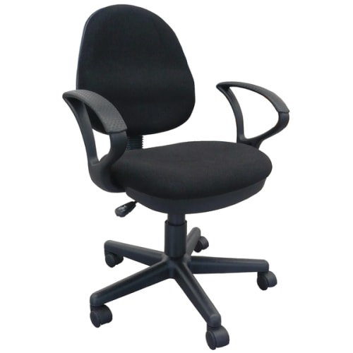 Chaise de bureau réglable à roulettes dactylo - Noir photo du produit image_1 L