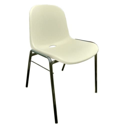 Chaise coquille empilable en plastique - Beige photo du produit image_1 L
