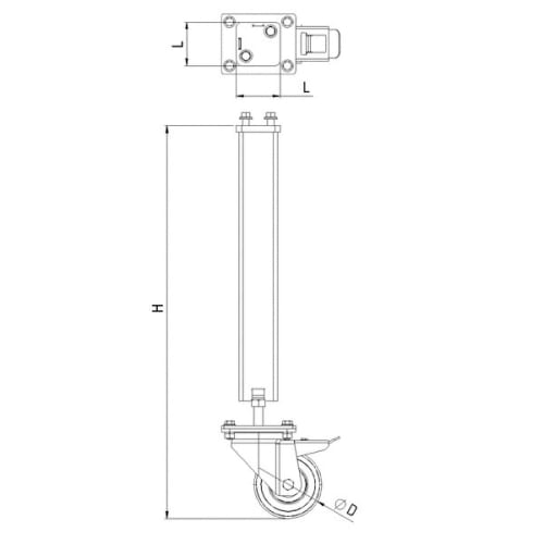 Pied réglable fixe pour table de soudure photo du produit image_4 L