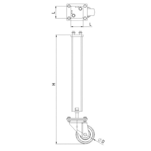 Pied réglable fixe pour table de soudure photo du produit image_3 L