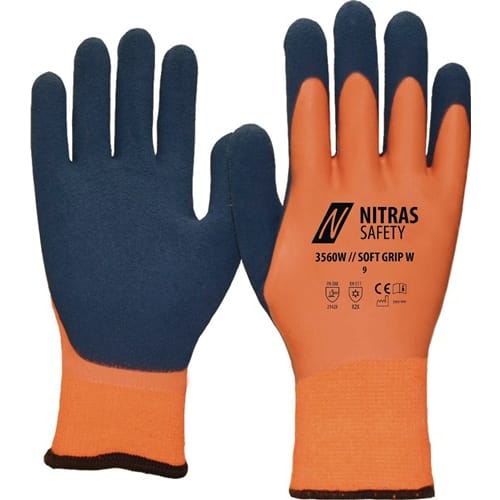 Gants protection le froid SOFT GRIP W T10 orange/bleu foncé photo du produit image_1 L