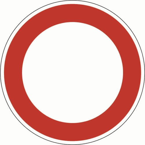 Panneau de signalisation VZ 250 Accès int. p. véh. de tous types D. 600&nbsp;mmx2&nbsp;mm photo du produit image_1 L